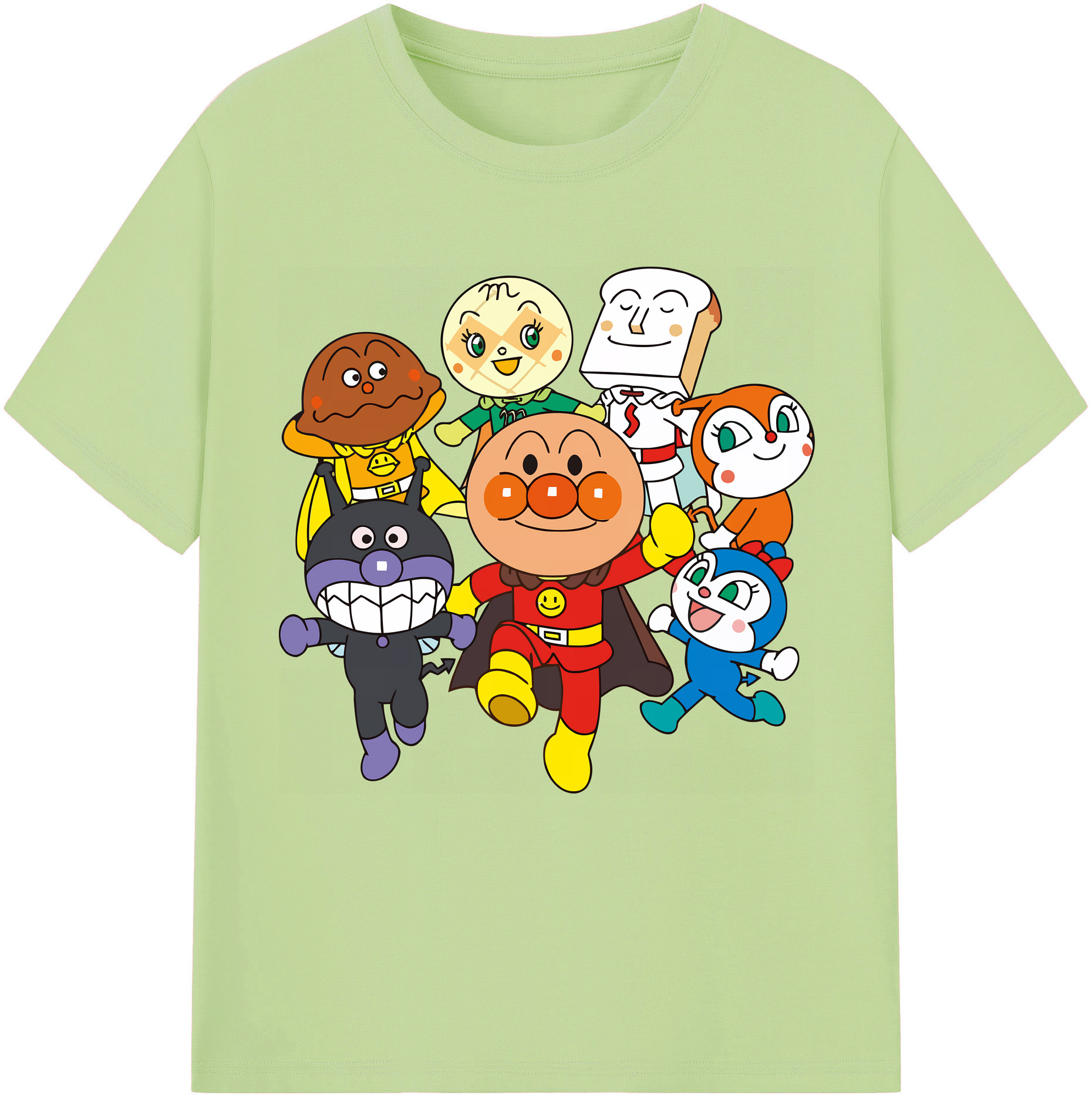 （画像用） アンパンマン Anpanman 綿100％半袖Tシャツ（フロントプリント）